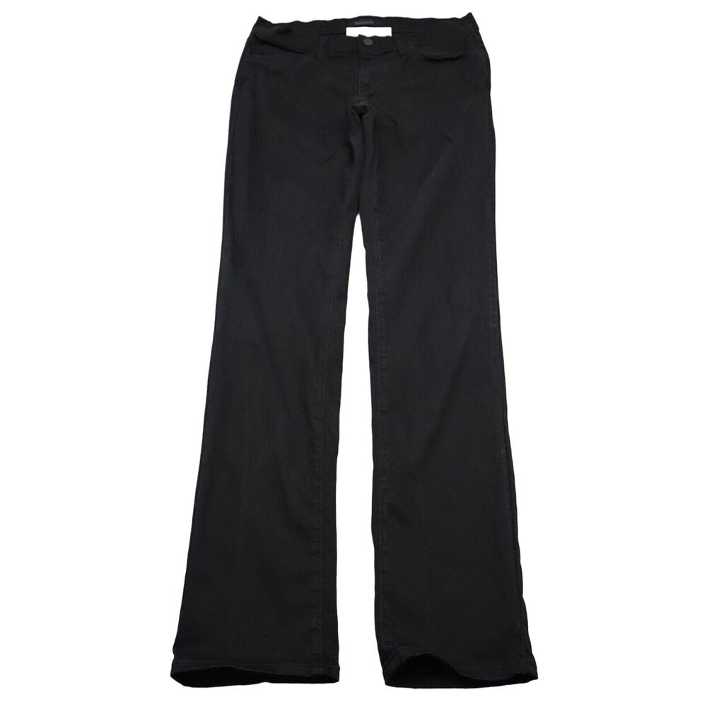 Mono B Pants Womens 28 Black Plain Mid Rise 5 Pocket Design Straight Leg Jeans